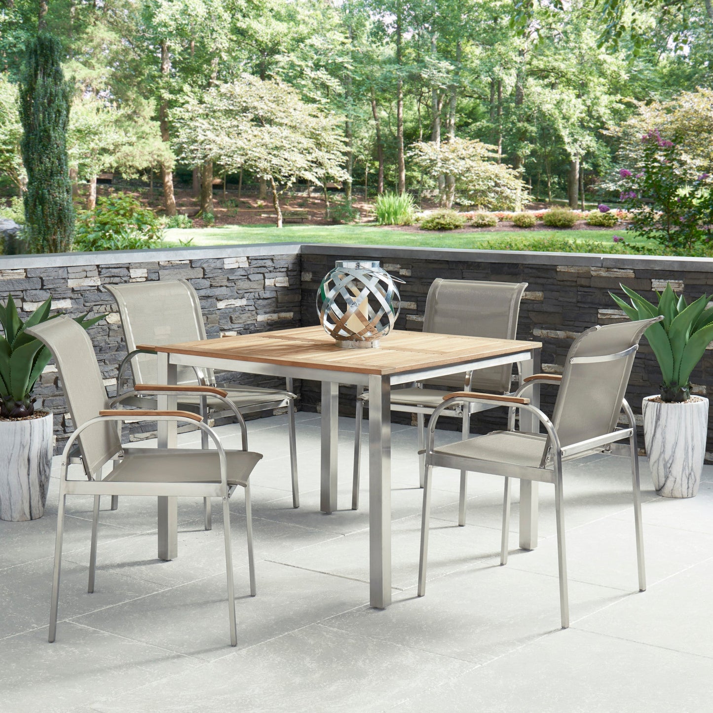 Aruba Gray 5 Piece Outdoor Dining Set