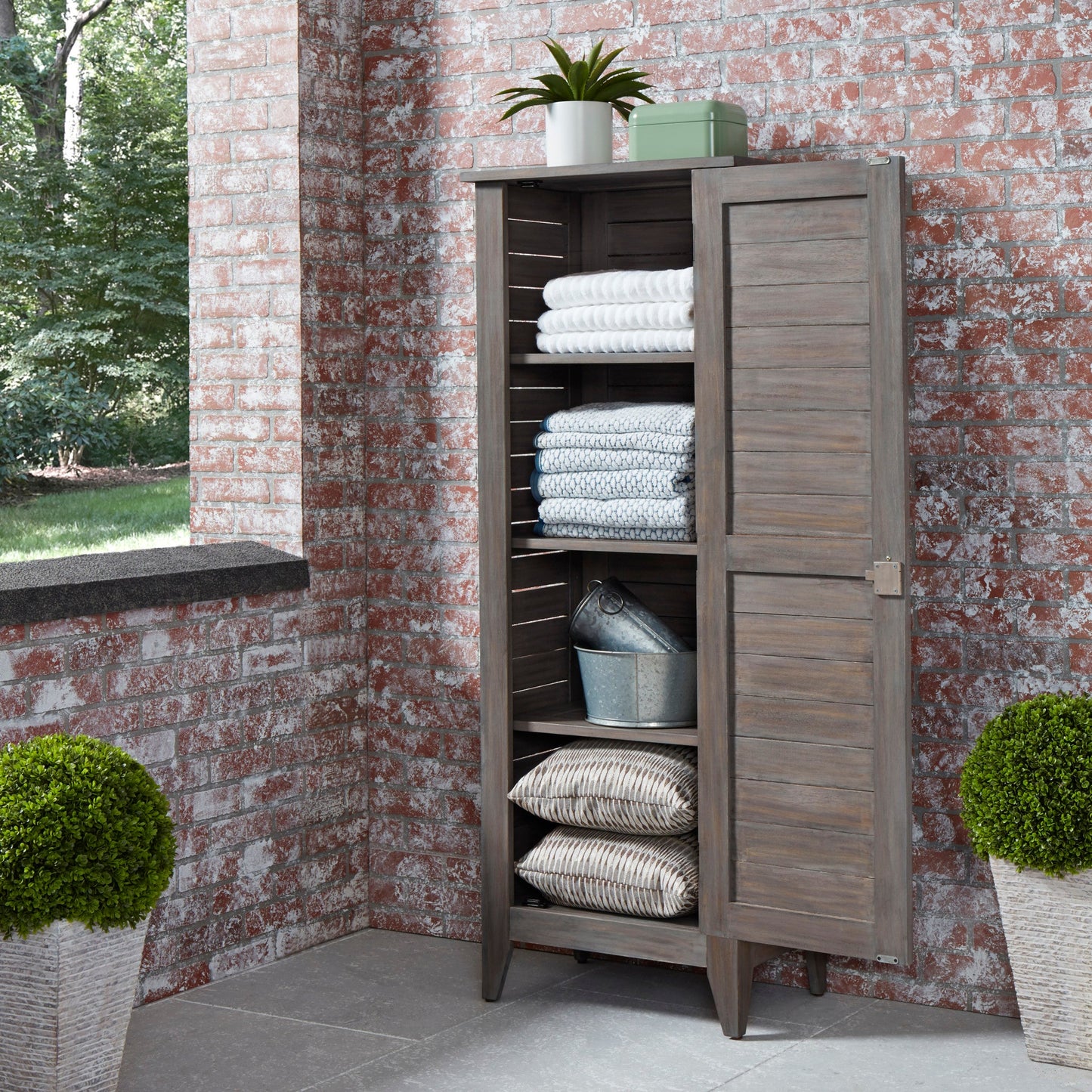 Maho Gray Outdoor Storage Cabinet II