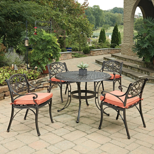 Sanibel Bronze 5 Pc Outdoor Dining Set with Arm Chairs and Cushions