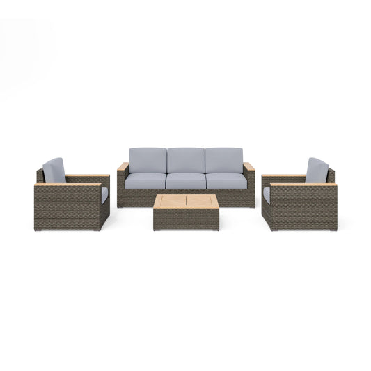 Boca Raton Brown Outdoor Sofa Set