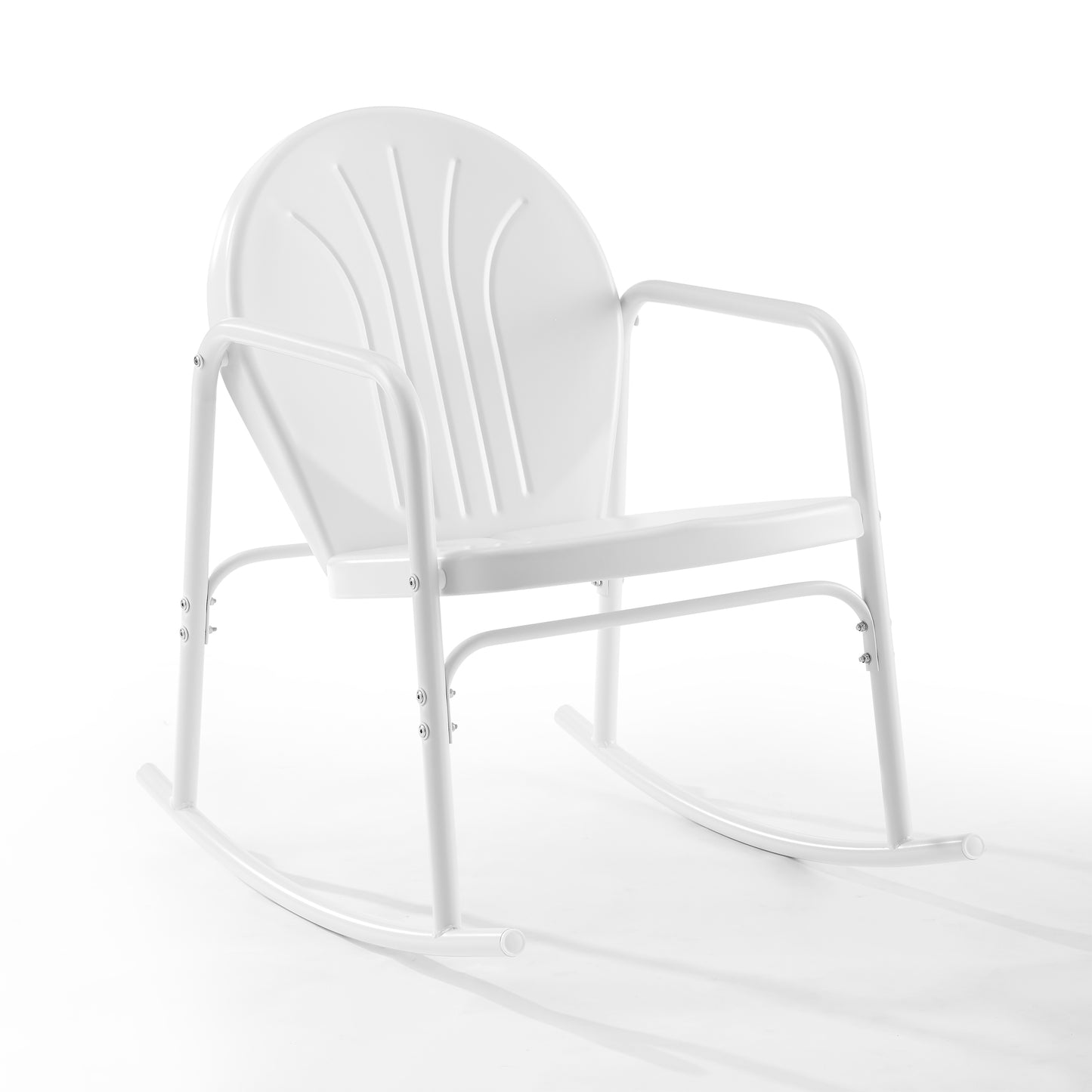 Griffith 2Pc Outdoor Metal Rocking Chair Set White Gloss - 2 Rocking Chairs