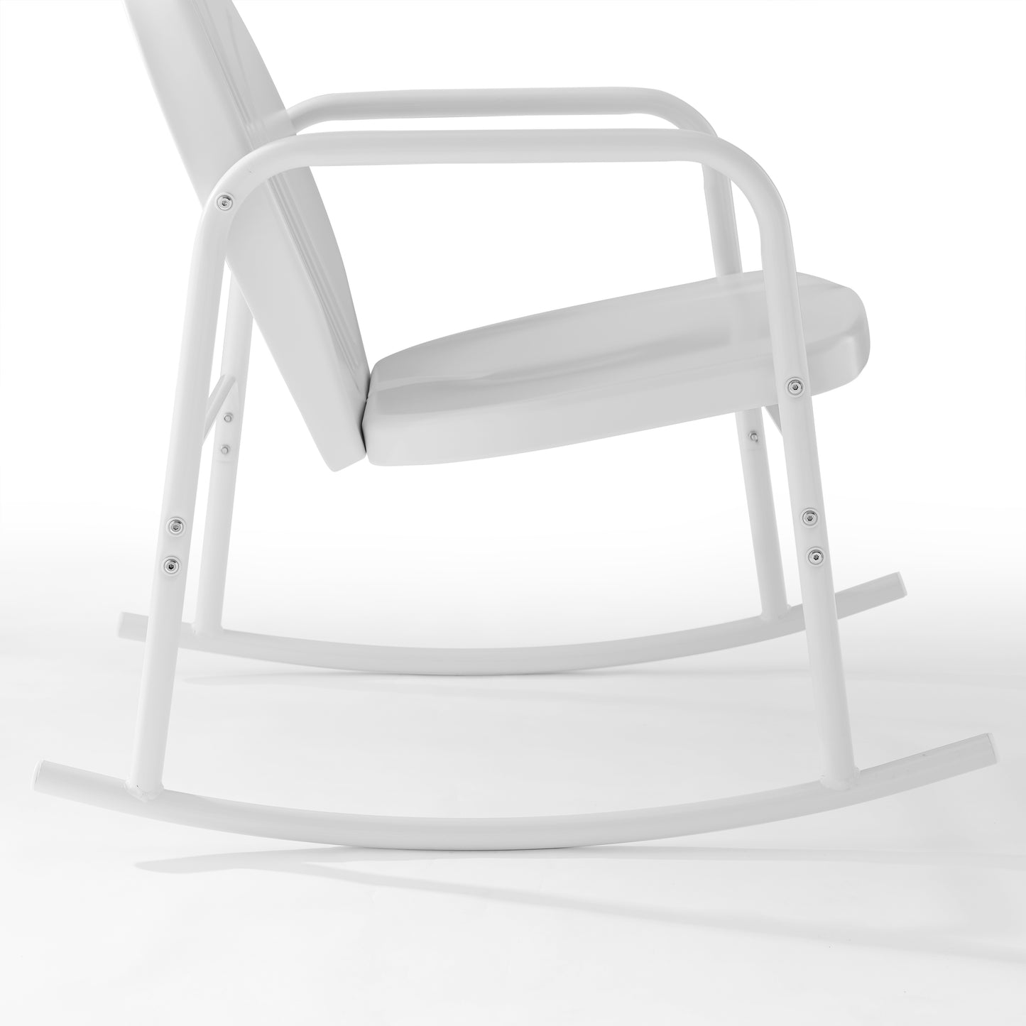 Griffith 2Pc Outdoor Metal Rocking Chair Set White Gloss - 2 Rocking Chairs