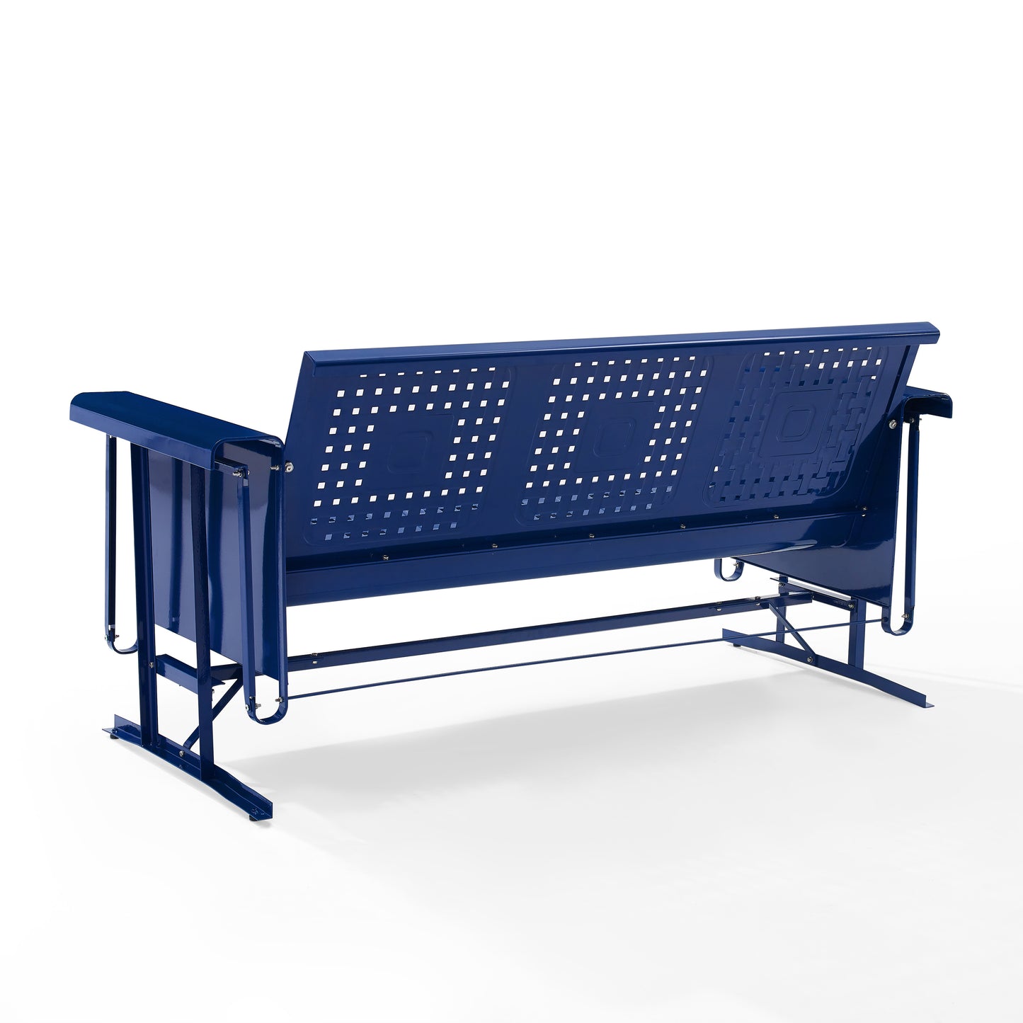 Bates Outdoor Metal Sofa Glider Navy