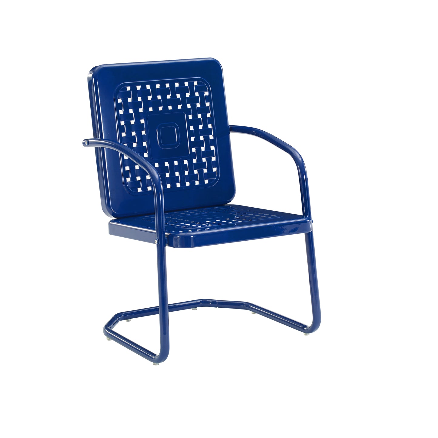 Bates 2Pc Outdoor Metal Chair Set Navy - 2 Armchairs