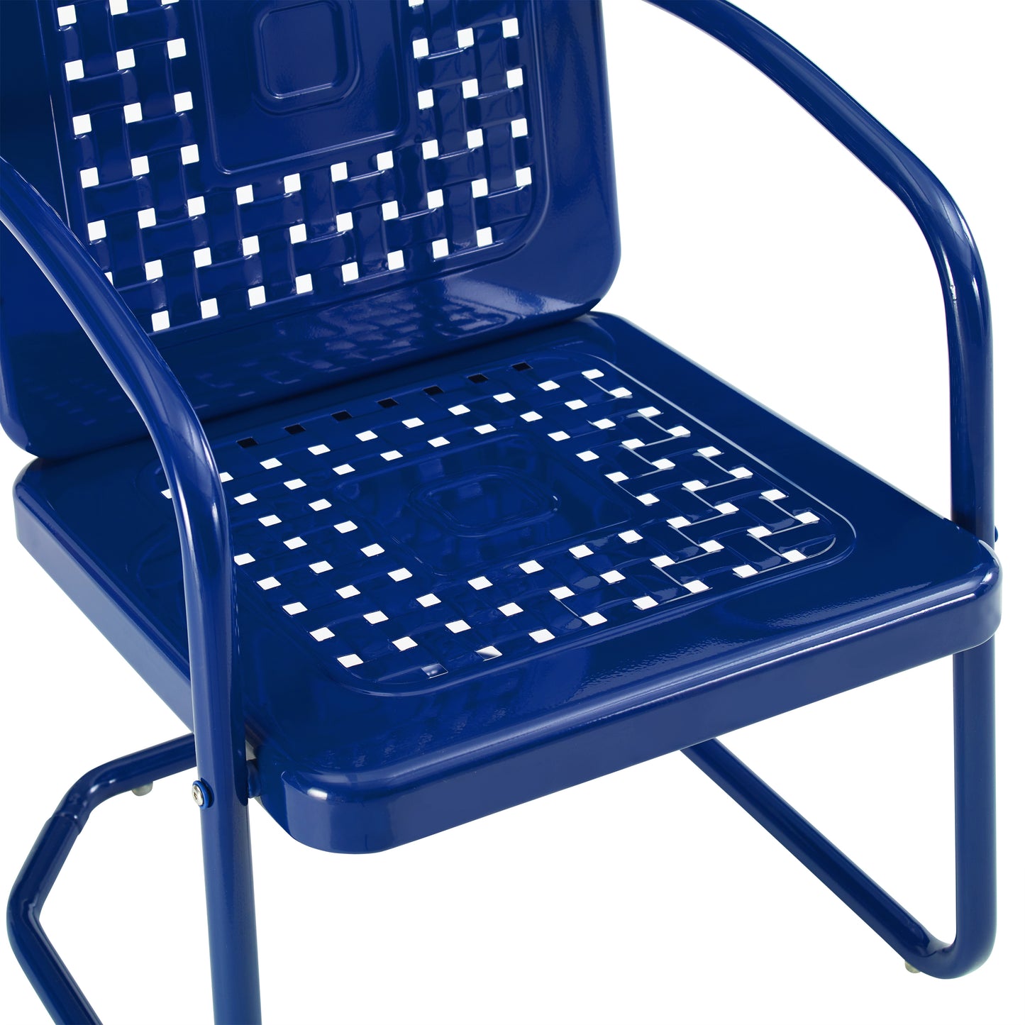 Bates 2Pc Outdoor Metal Chair Set Navy - 2 Armchairs