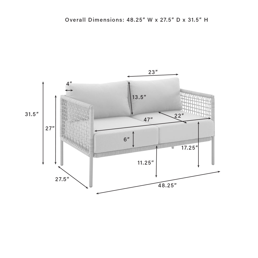 Cali Bay Outdoor Wicker Loveseat Taupe/Light Brown