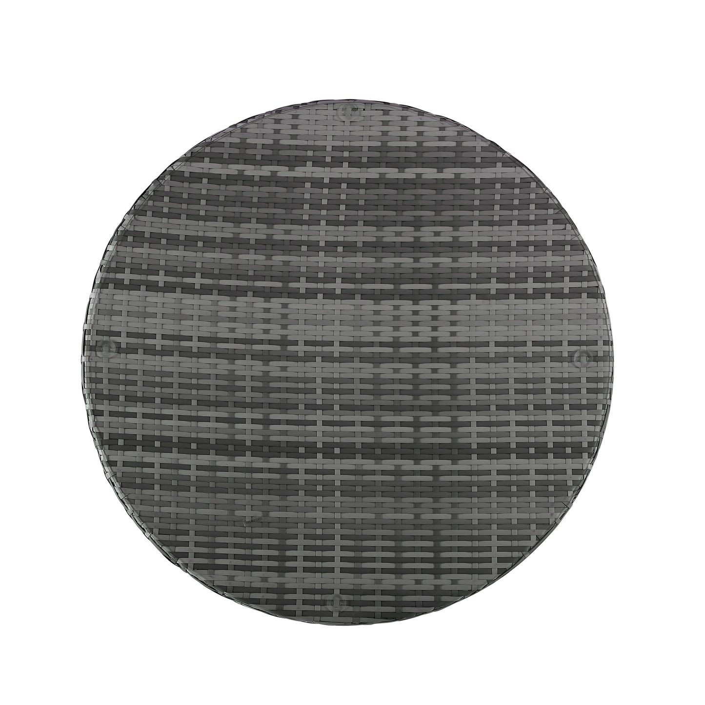 Catalina Outdoor Wicker Round Coffee Table Gray