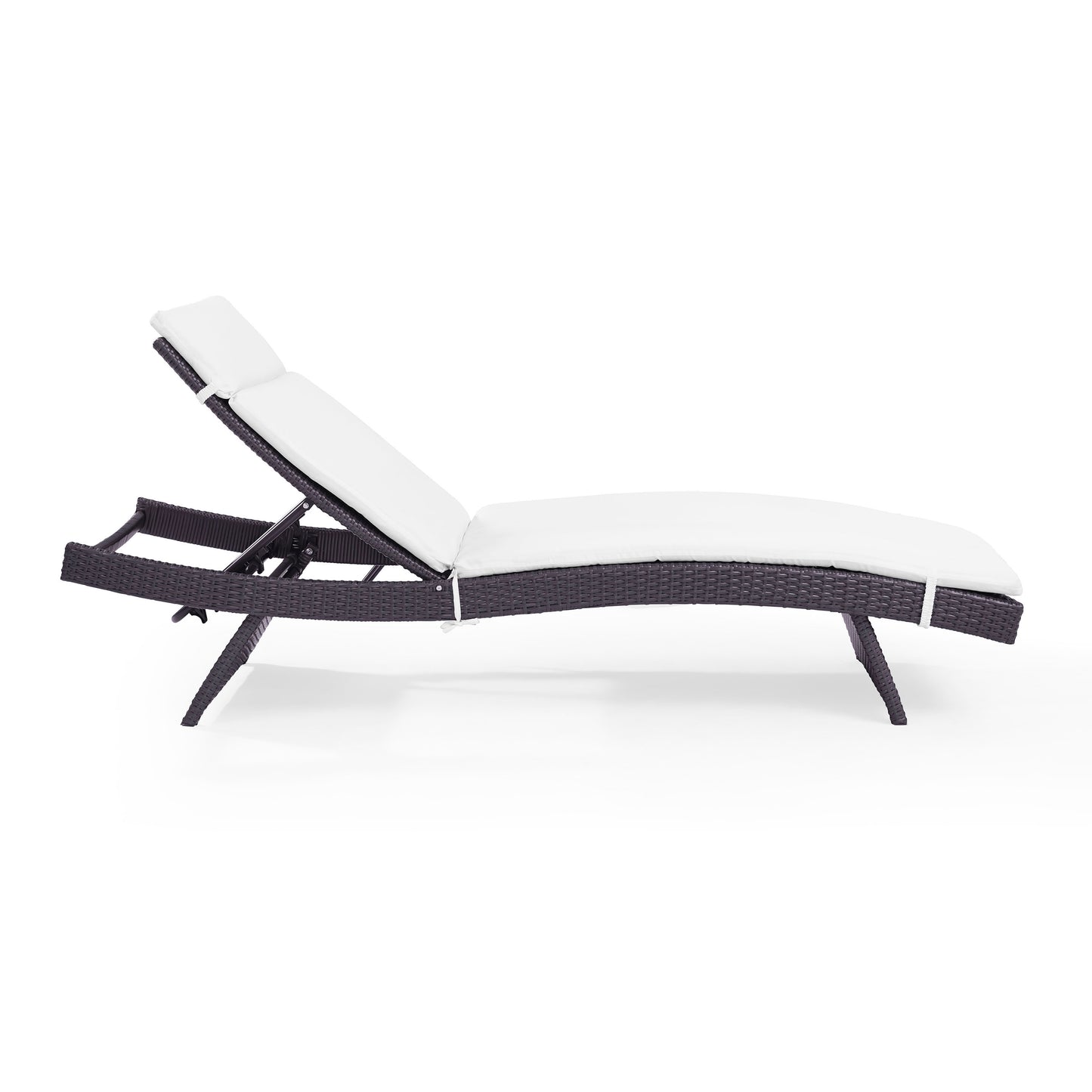 Biscayne Outdoor Wicker Chaise Lounge White/Brown