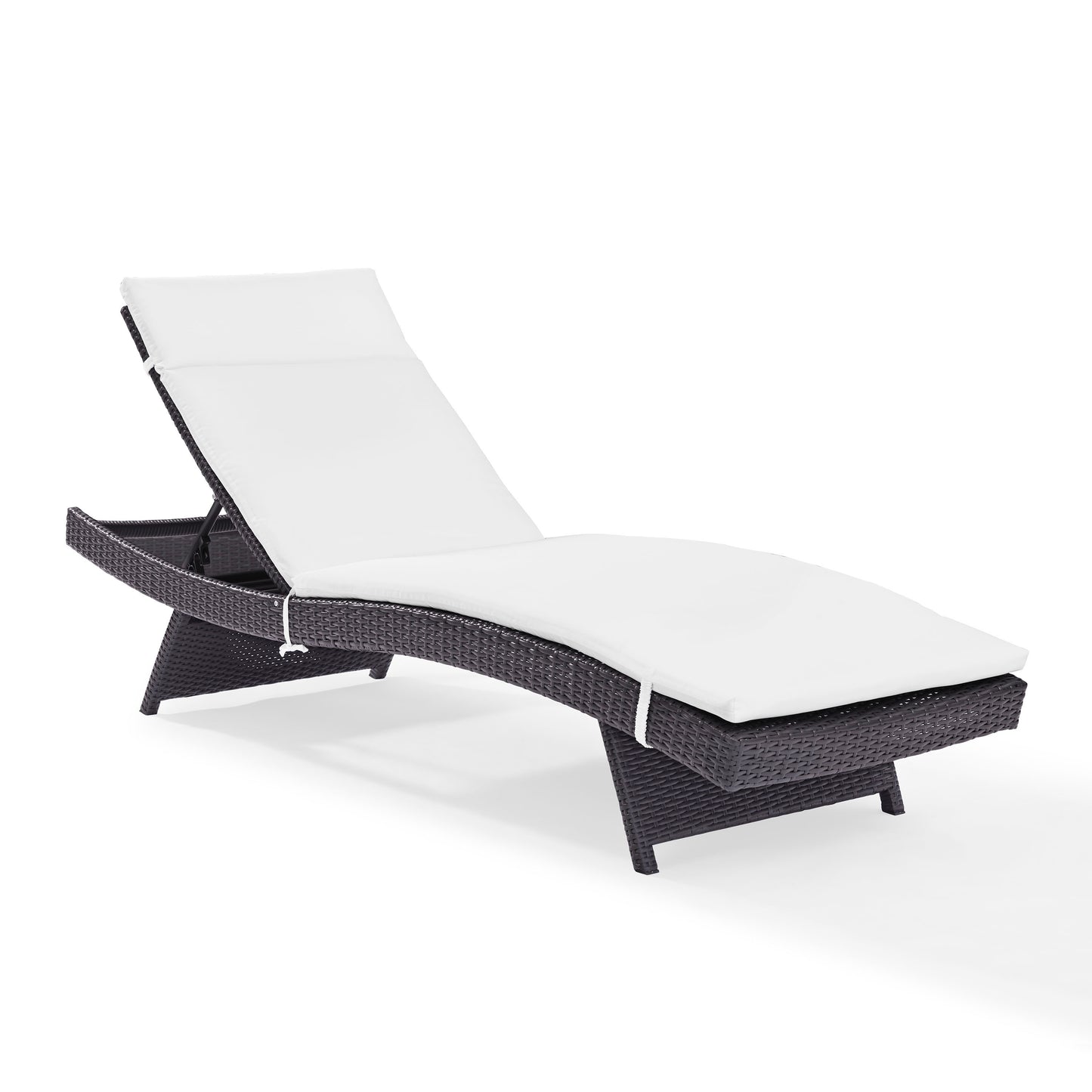 Biscayne Outdoor Wicker Chaise Lounge White/Brown