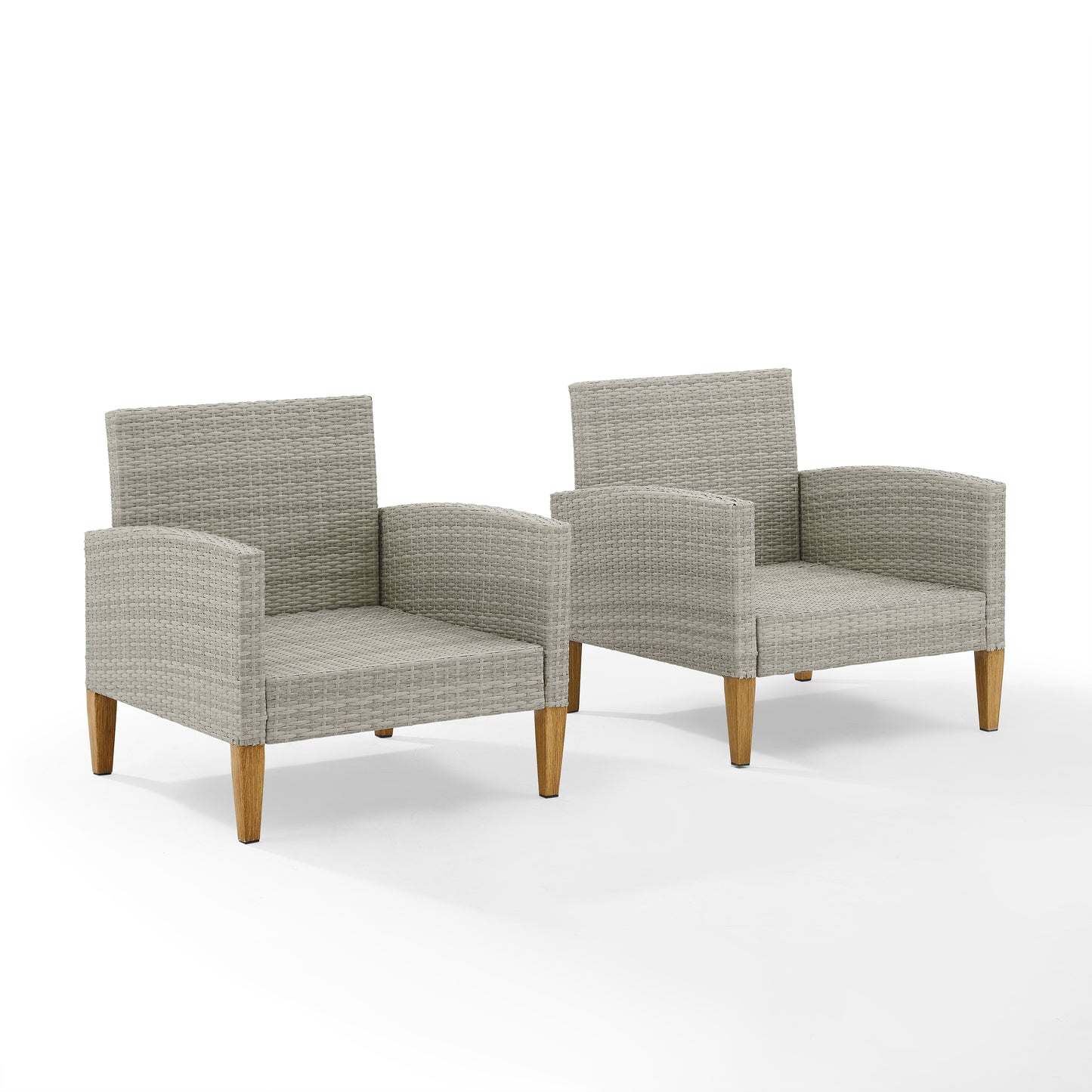 Capella Outdoor Wicker 2Pc Chair Set Gray/Acorn - 2 Armchairs