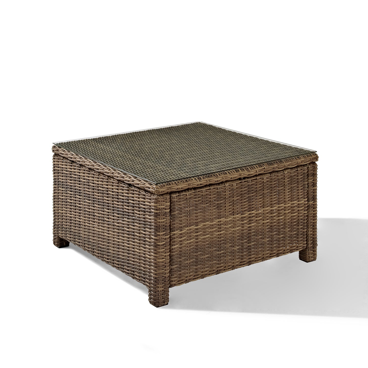 Bradenton Outdoor Wicker Sectional Coffee Table Weathered Brown