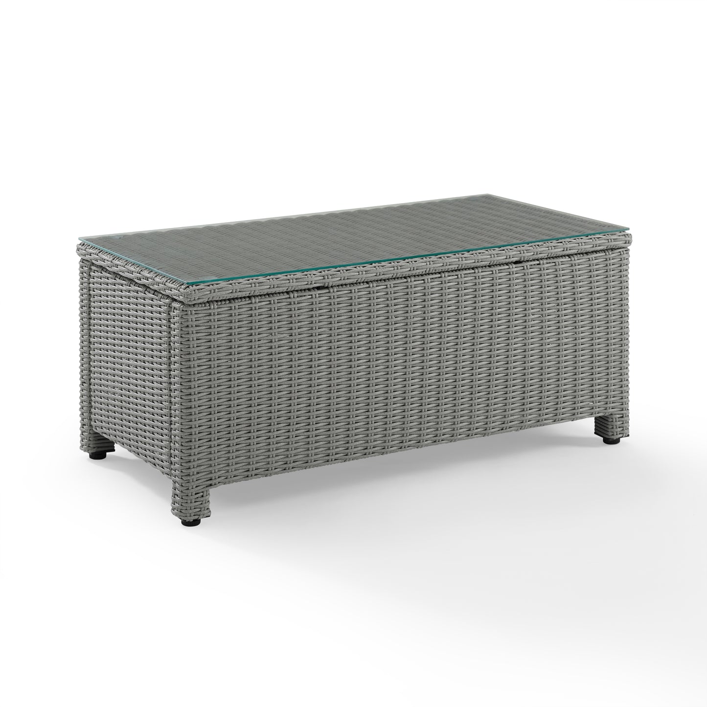 Bradenton Outdoor Wicker Coffee Table Gray