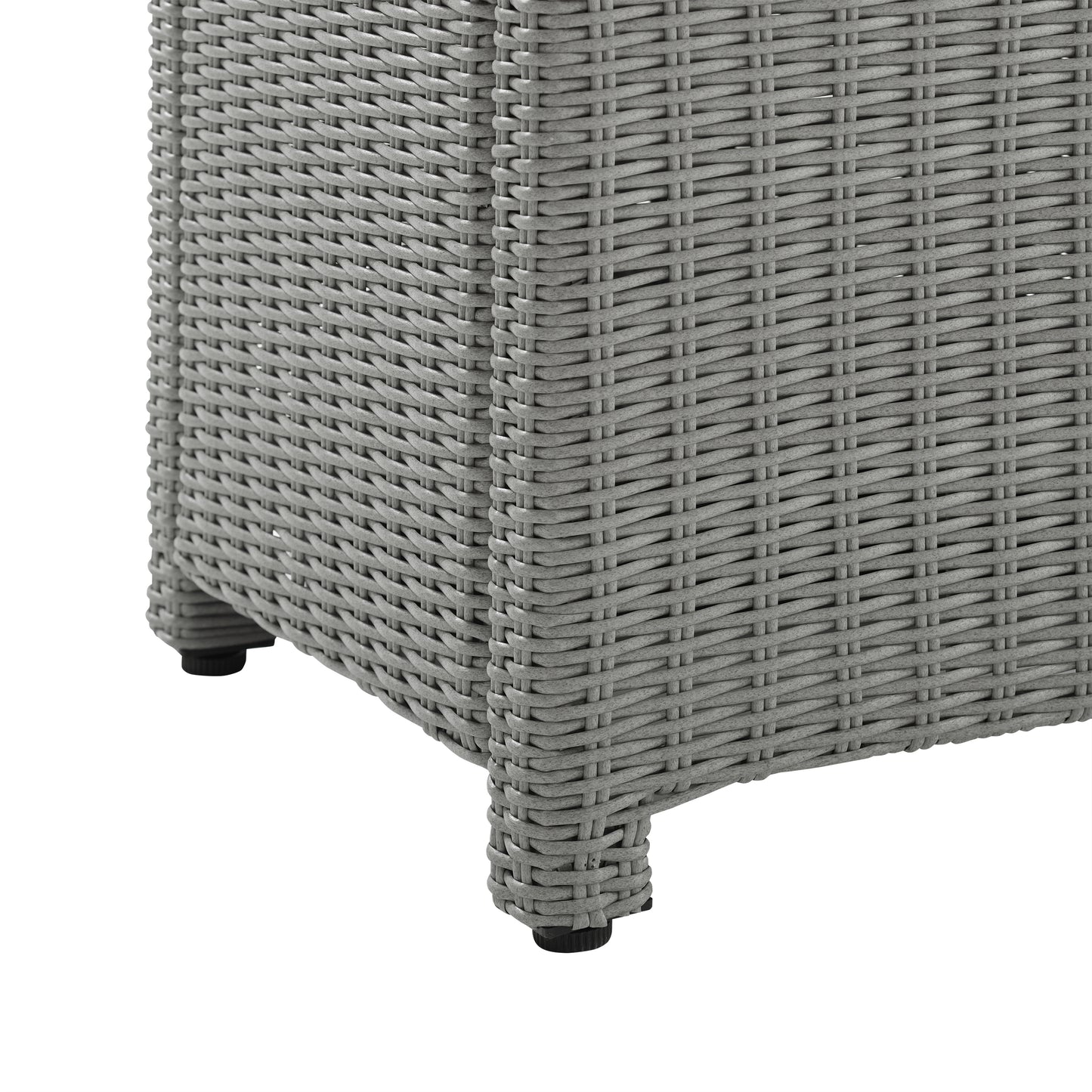 Bradenton Outdoor Wicker Rectangular Side Table Gray