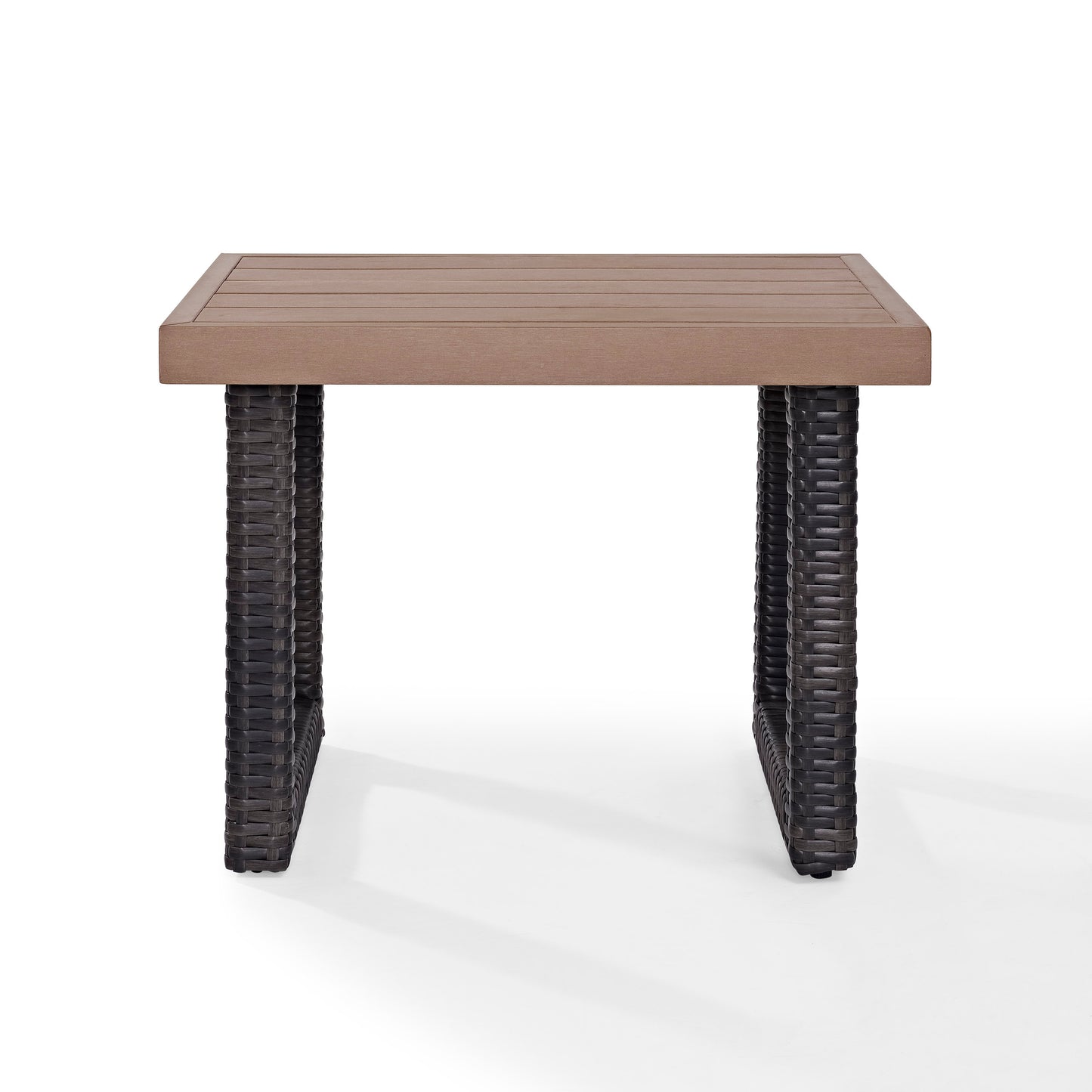 Beaufort Outdoor Wicker Side Table Brown