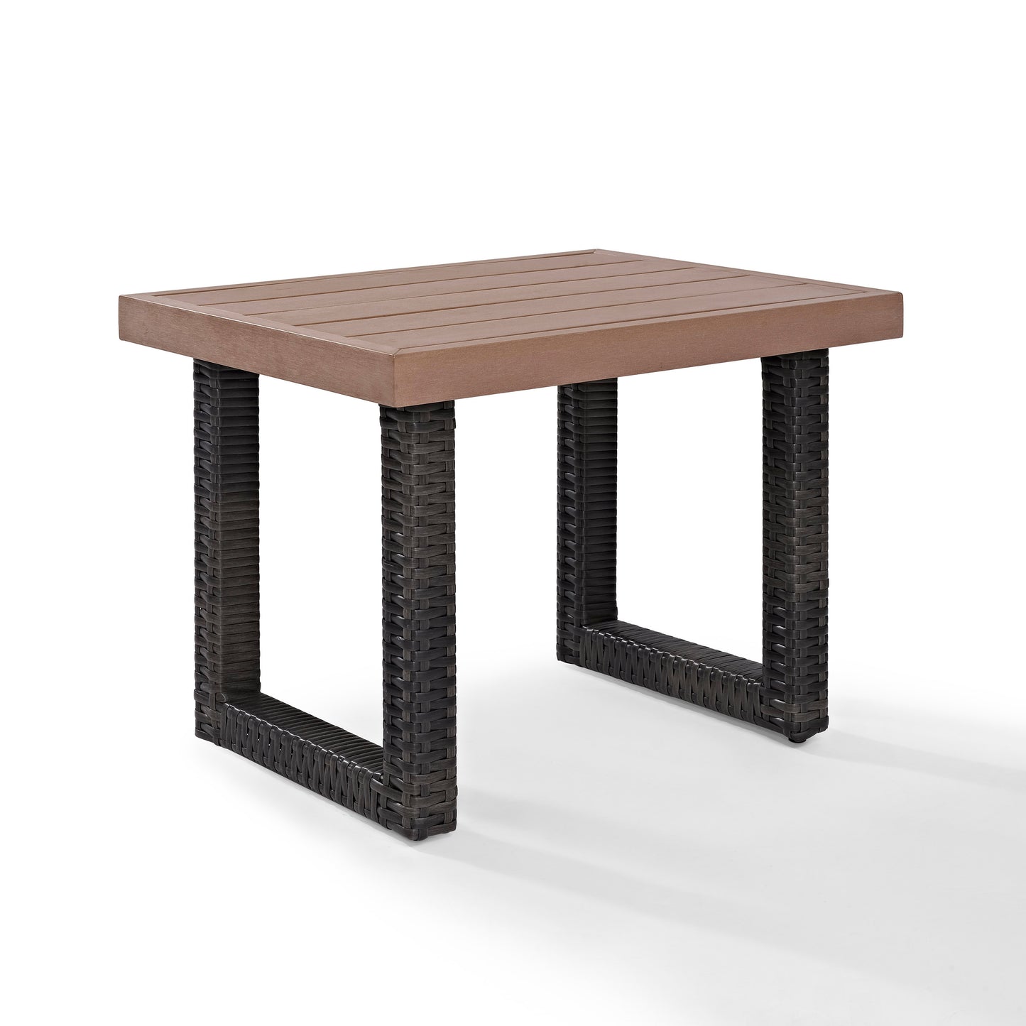 Beaufort Outdoor Wicker Side Table Brown