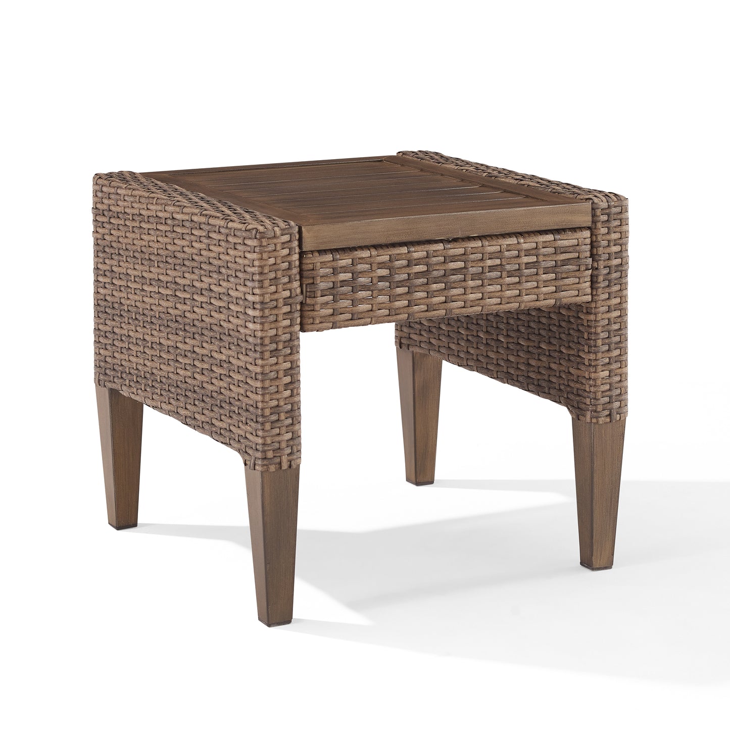 Capella Outdoor Wicker Side Table Brown