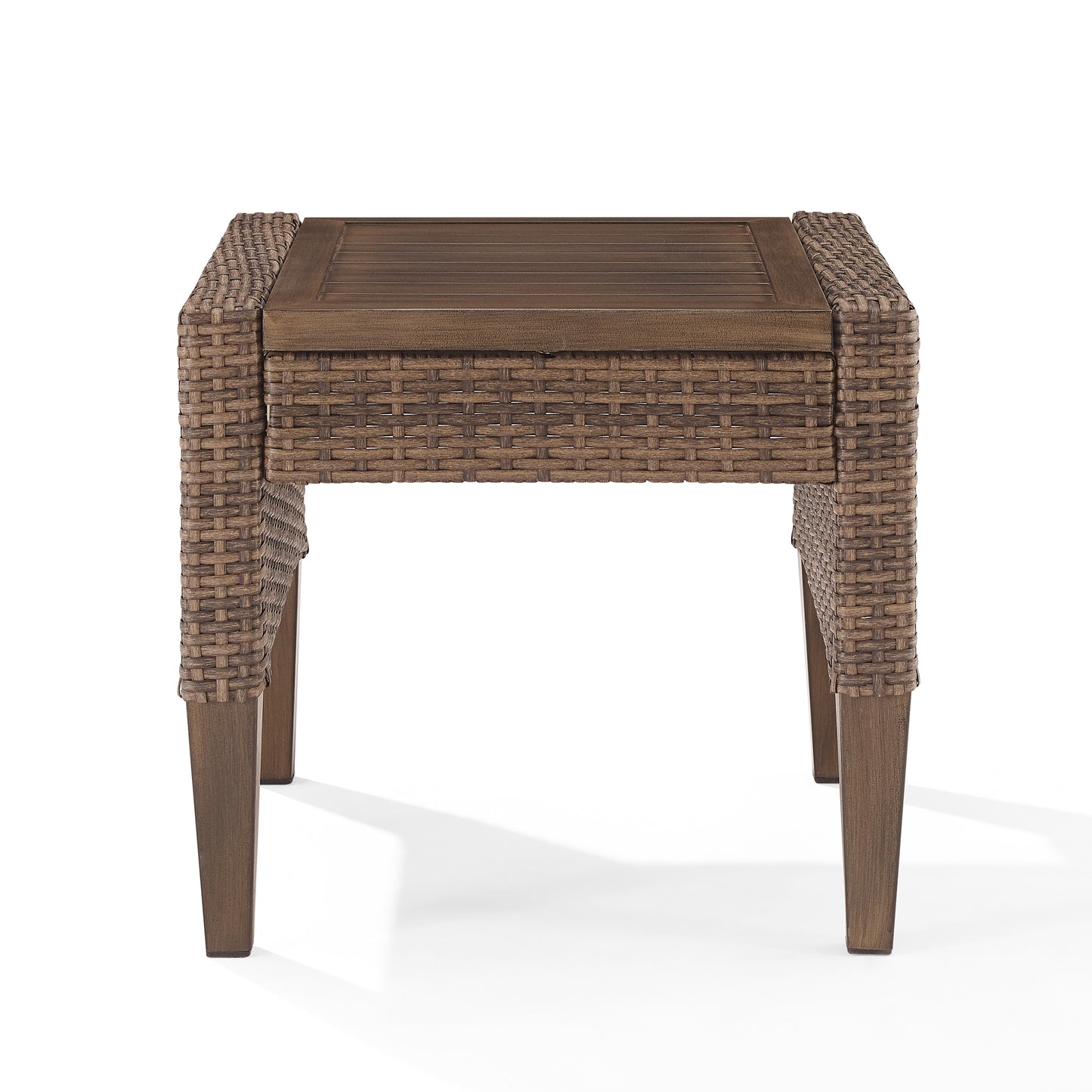 Capella Outdoor Wicker Side Table Brown