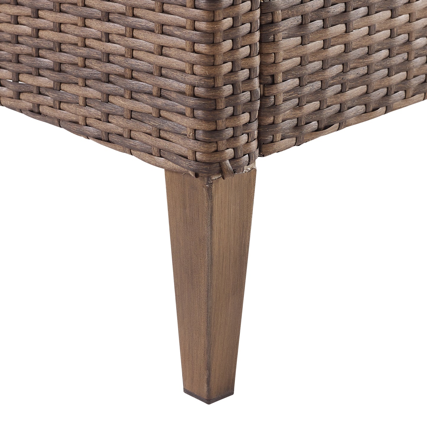 Capella Outdoor Wicker Side Table Brown