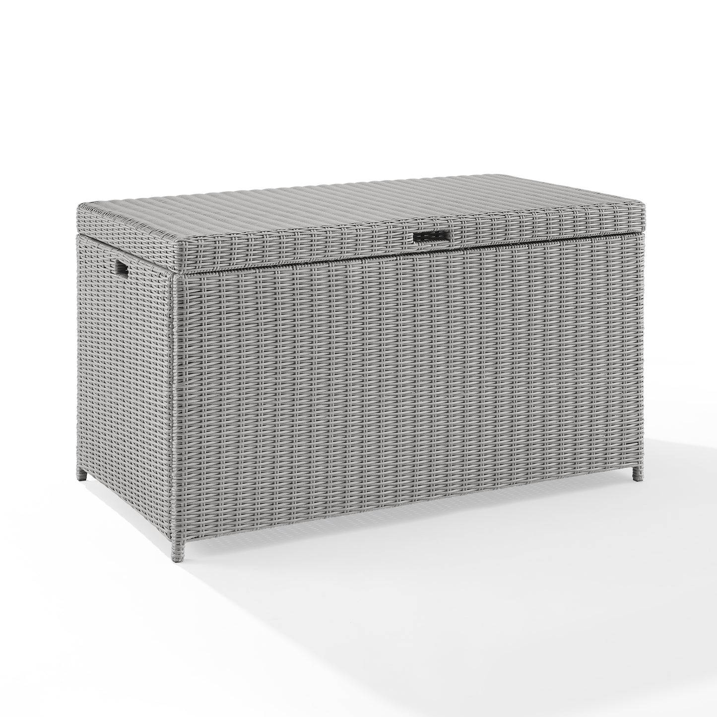 Bradenton Outdoor Wicker Storage Bin Gray