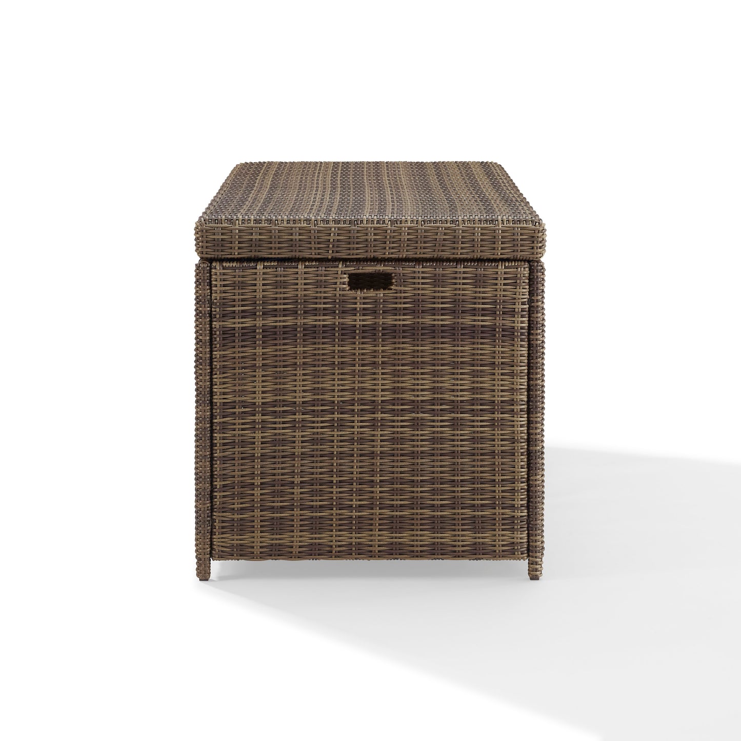 Bradenton Outdoor Wicker Storage Bin Weathered Brown