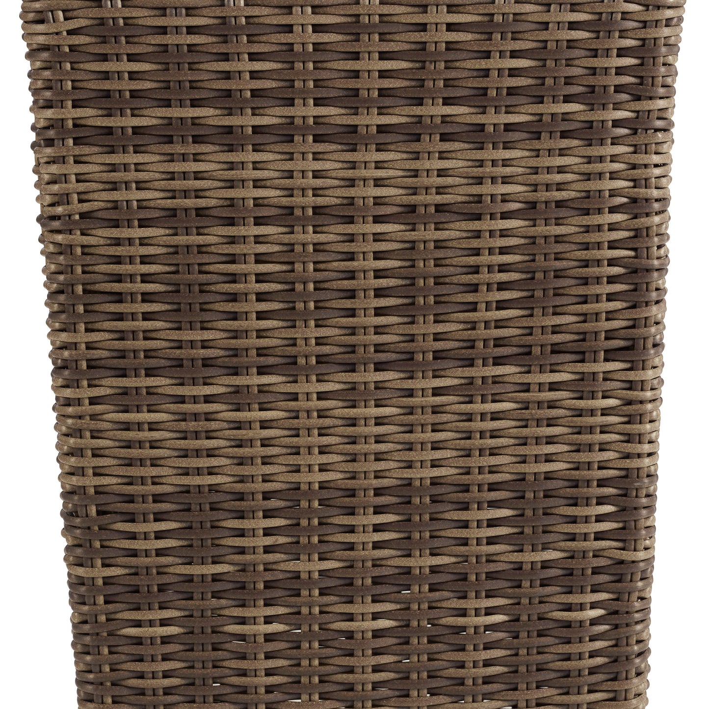 Bradenton Outdoor Wicker Trash Can Weathered Brown