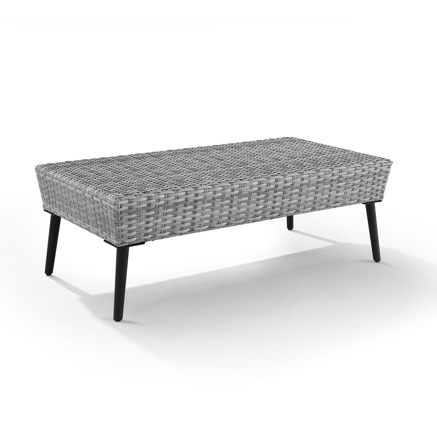 Richland 2Pc Outdoor Wicker Conversation Set Charcoal/Gray - Loveseat & Coffee Table