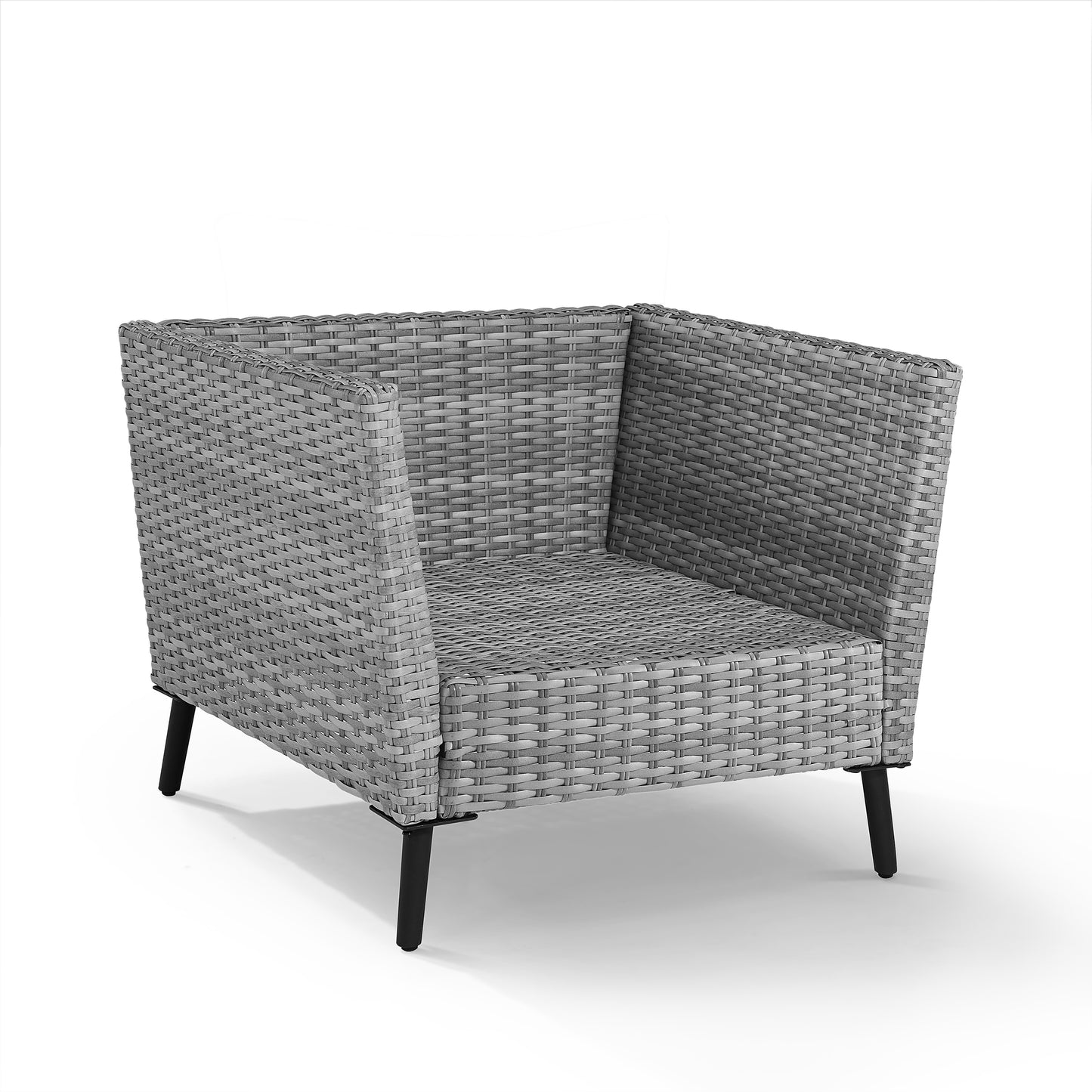 Richland 2Pc Outdoor Wicker Armchair Set Charcoal/Gray - 2 Armchairs