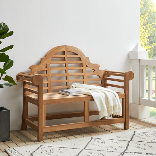 Caddington Indoor/Outdoor Teak Bench Teak