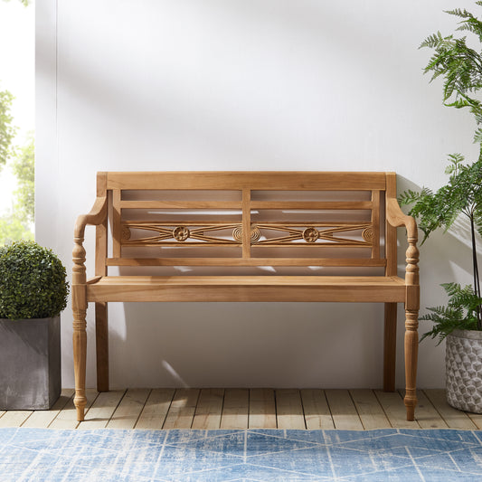 Anika Indoor/Outdoor Teak Bench Teak