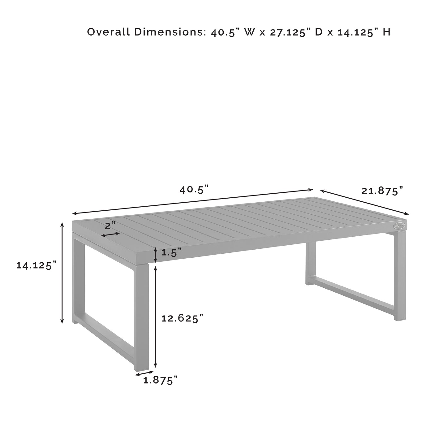 Hamilton 4Pc Outdoor Metal Conversation Set Gray/Matte Black - Loveseat, Coffee Table, & 2 Chairs