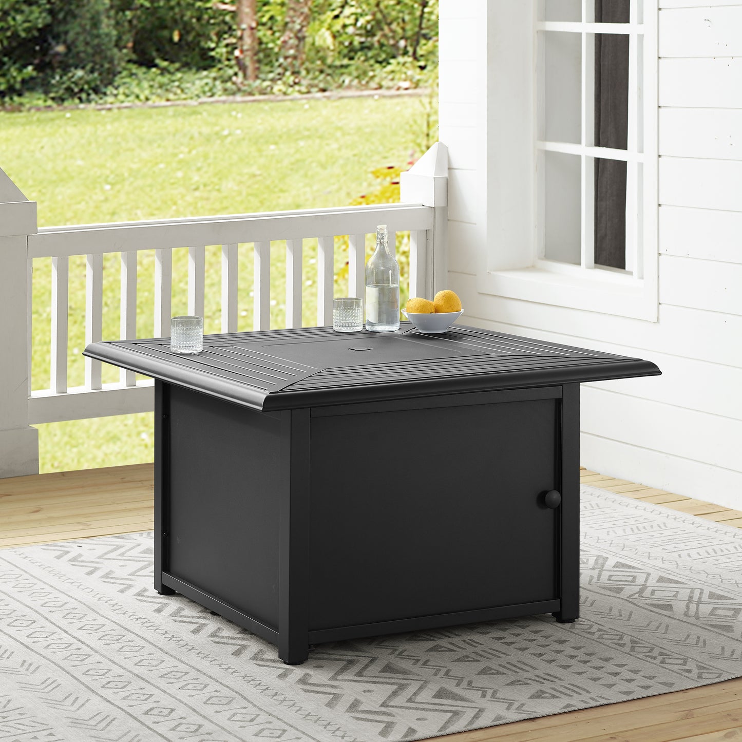 Dante Metal Fire Table Black