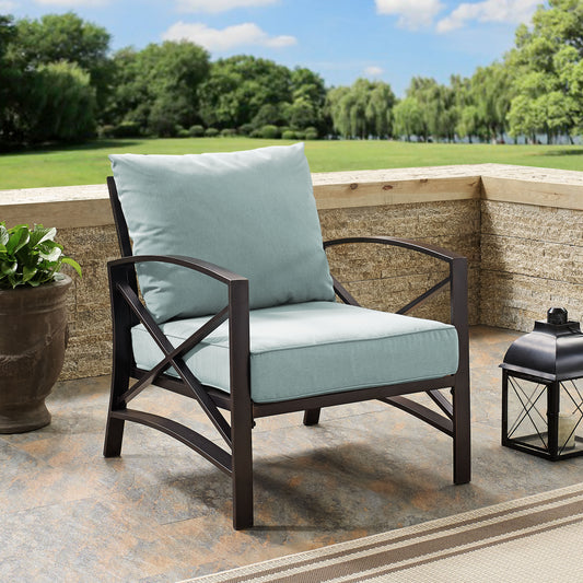 Kaplan Outdoor Metal Armchair Mist/Oil Rubbed Bronze