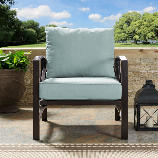 Kaplan Outdoor Metal Armchair Mist/Oil Rubbed Bronze