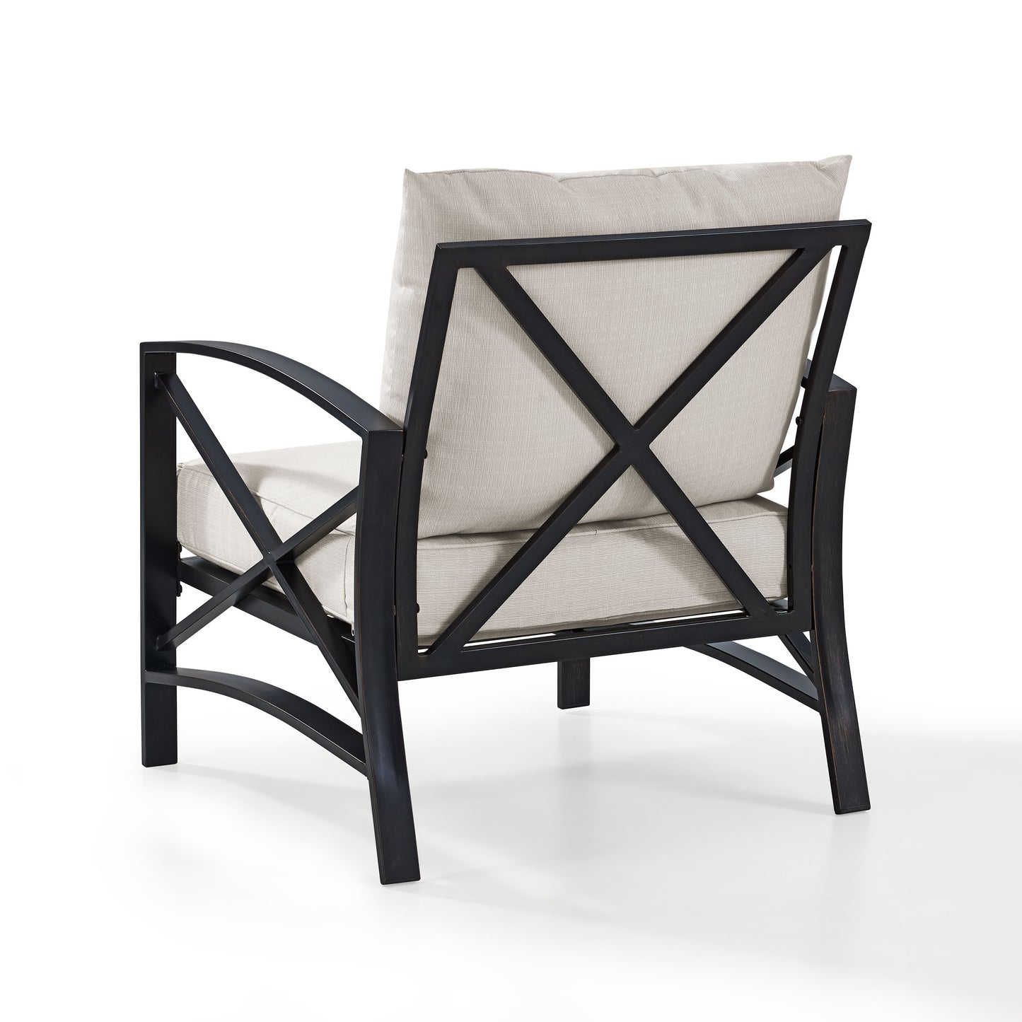 Kaplan Outdoor Metal Armchair Oatmeal/Oil Rubbed Bronze