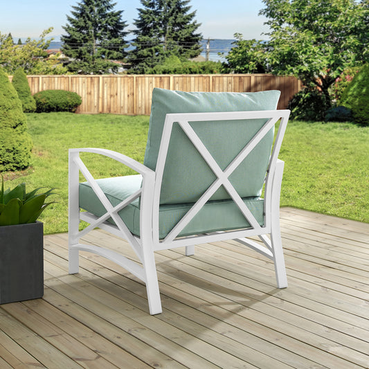 Kaplan Outdoor Metal Armchair Mist/White