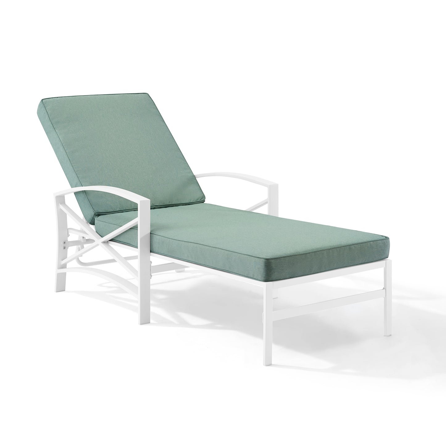 Kaplan Outdoor Metal Chaise Lounge Mist/White