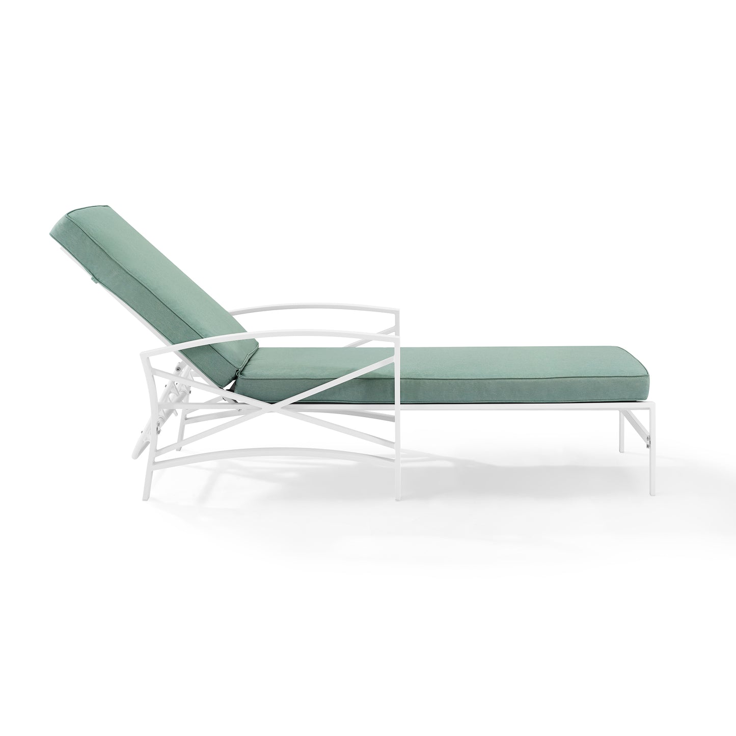 Kaplan Outdoor Metal Chaise Lounge Mist/White