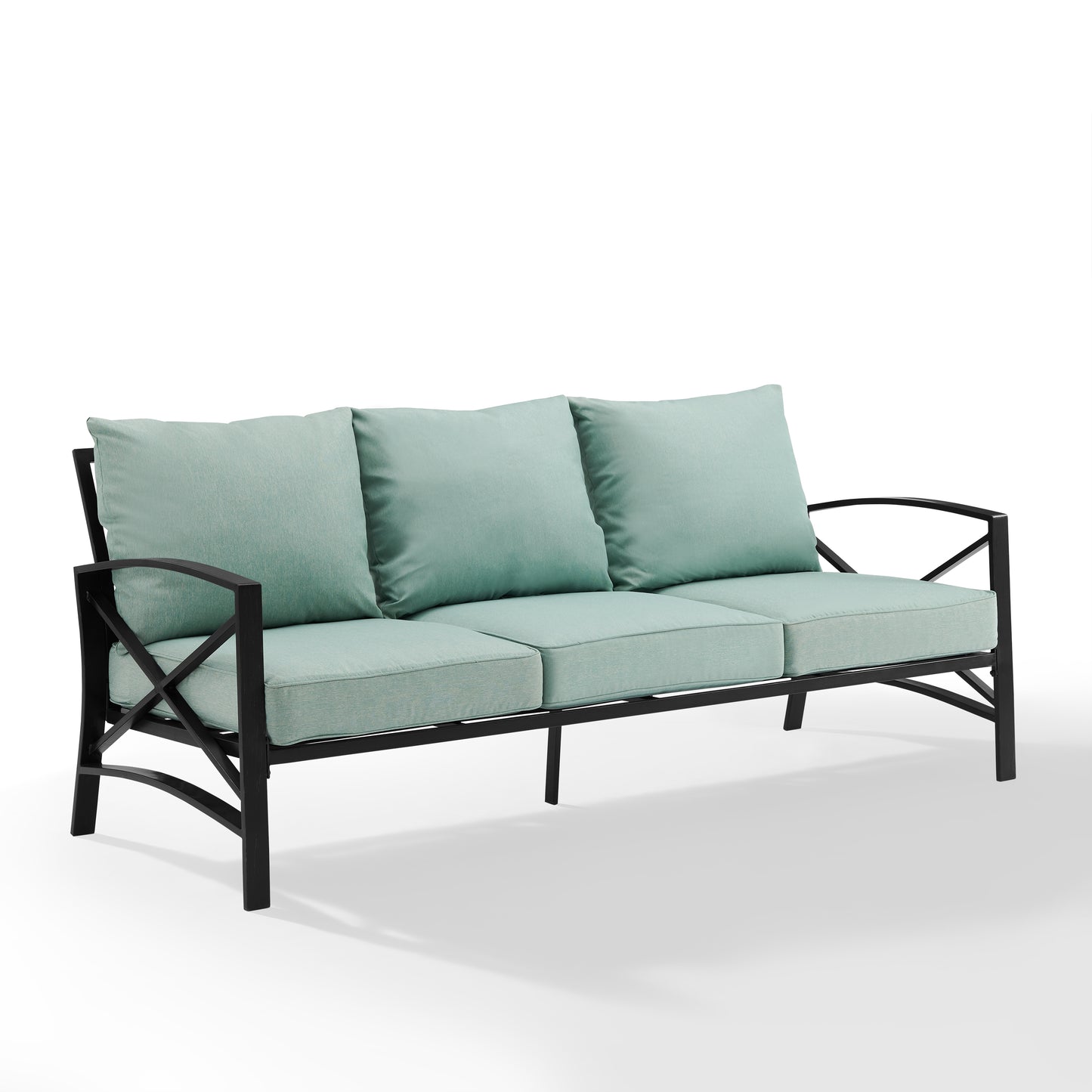 Kaplan Outdoor Metal Sofa Mist/Oil Rubbed Bronze