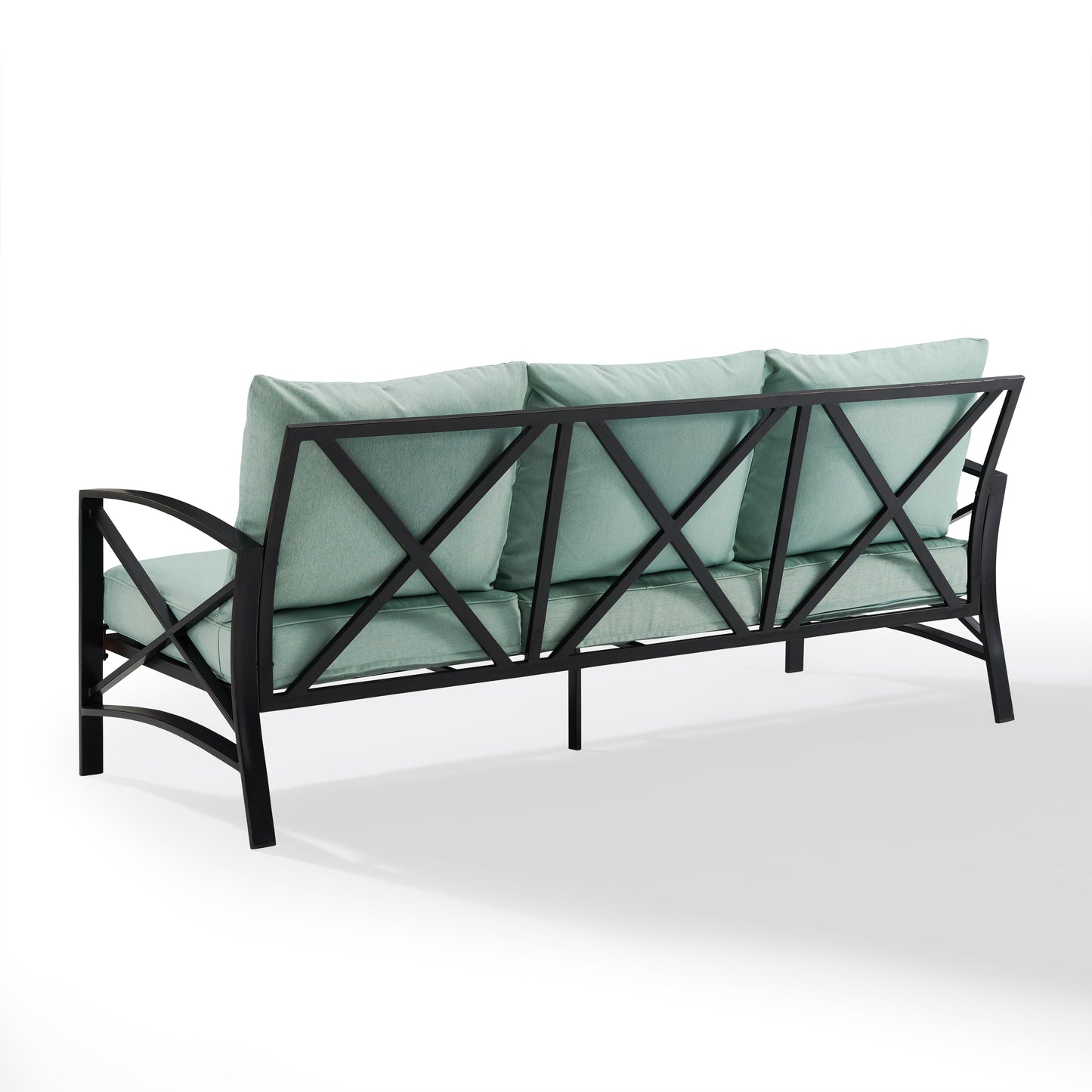 Kaplan Outdoor Metal Sofa Mist/Oil Rubbed Bronze