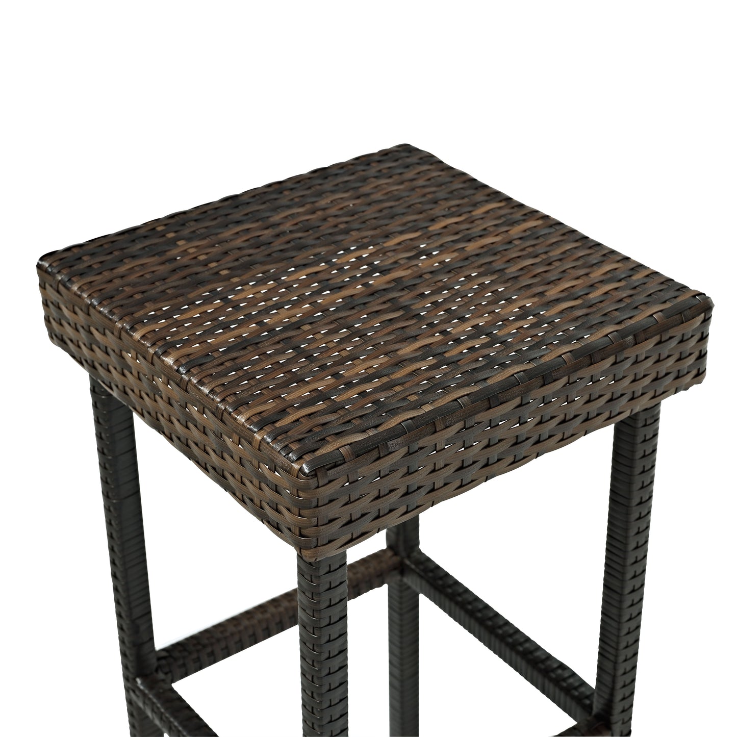 Palm Harbor 3Pc Outdoor Wicker Bar Set Brown - Bar & Stools