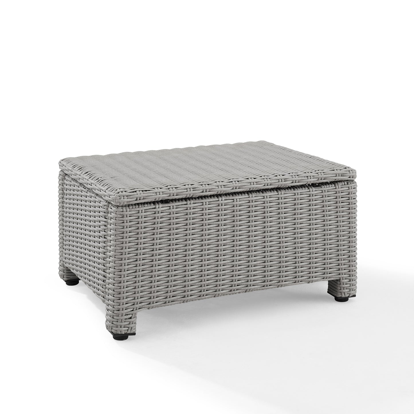 Bradenton Outdoor Wicker Ottoman Gray