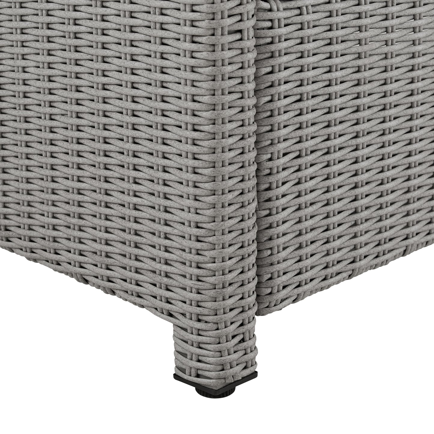 Bradenton Outdoor Wicker Ottoman Gray