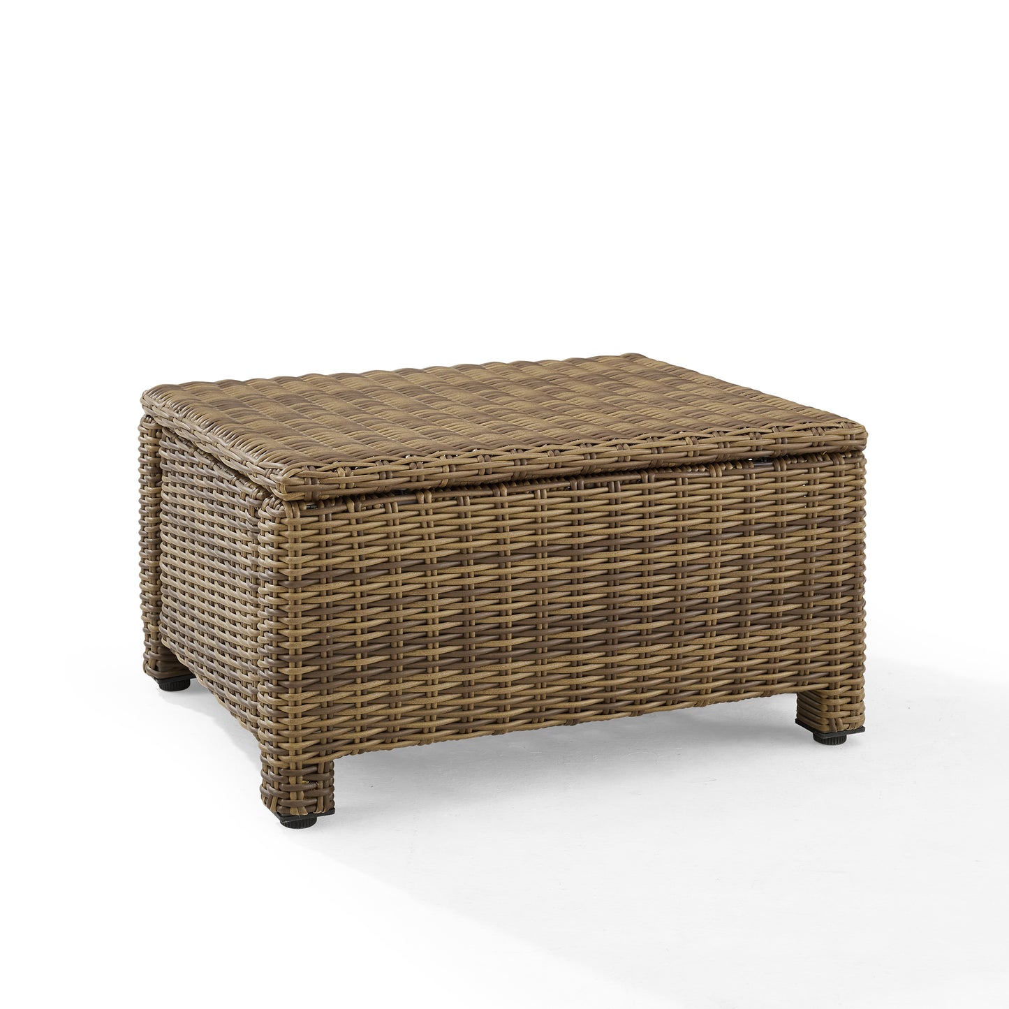 Bradenton Outdoor Wicker Ottoman Gray /Weathered Brown