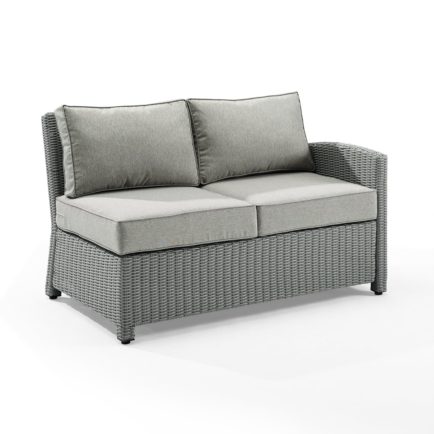 Bradenton Outdoor Wicker Sectional Right Side Loveseat Gray/Gray