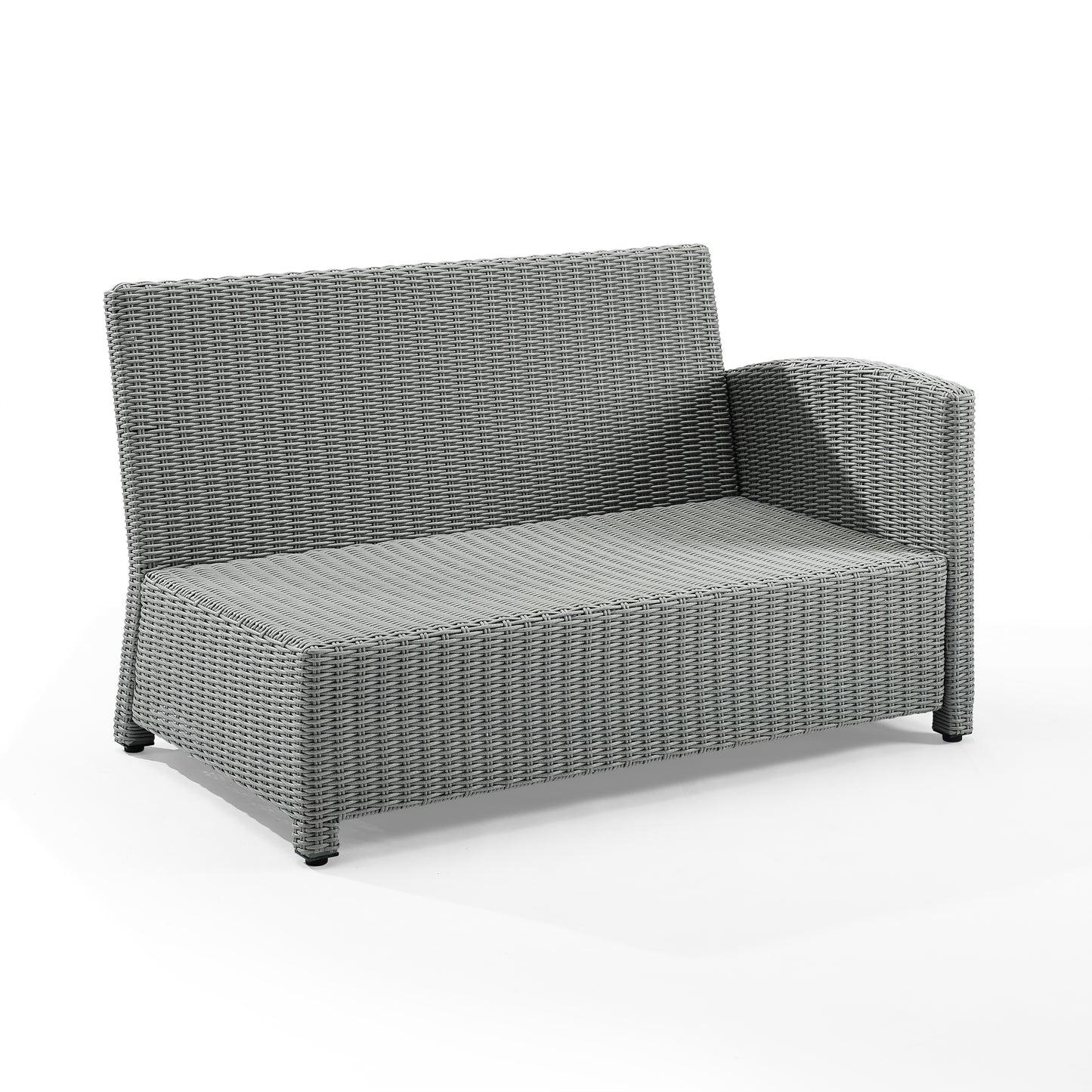 Bradenton Outdoor Wicker Sectional Right Side Loveseat Gray/Gray