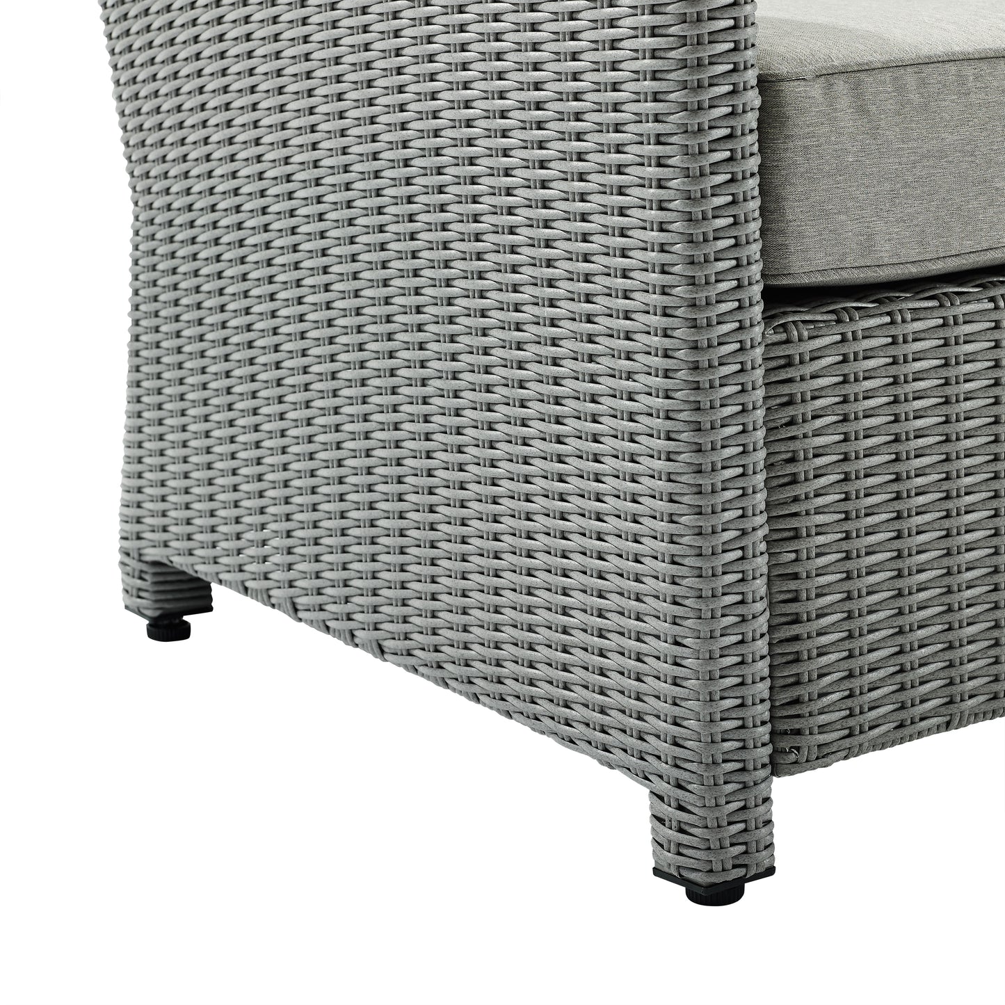 Bradenton Outdoor Wicker Sectional Right Side Loveseat Gray/Gray