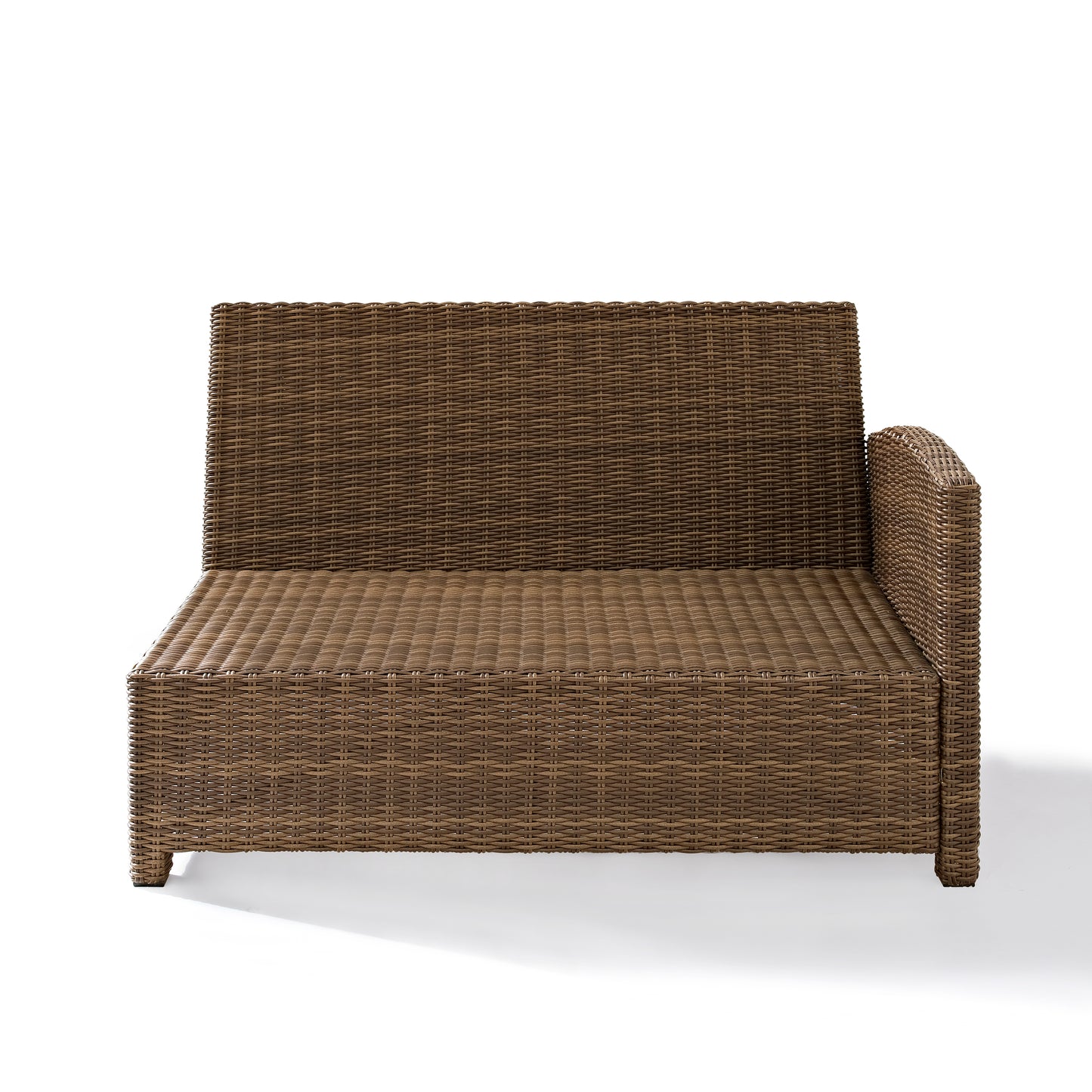 Bradenton Outdoor Wicker Sectional Right Side Loveseat Sand/Weathered Brown