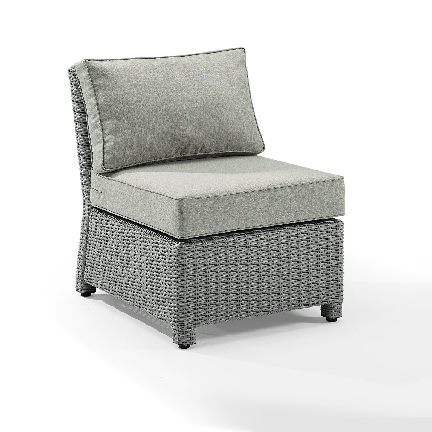 Bradenton Outdoor Wicker Sectional Center Chair Gray/Gray