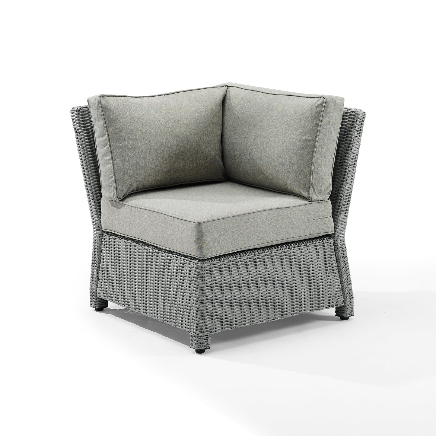 Bradenton Outdoor Wicker Sectional Corner Chair Gray/Gray