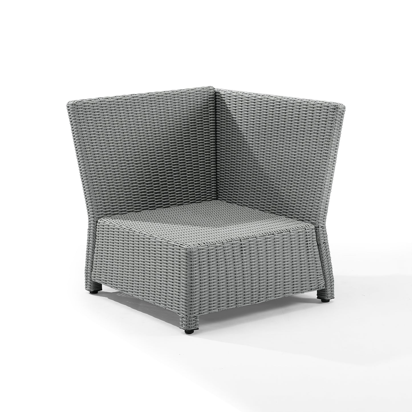 Bradenton Outdoor Wicker Sectional Corner Chair Gray/Gray